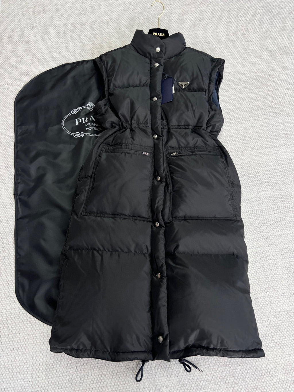 Prada Re-Nylon Long Puffer Down Coat Jacket #96837