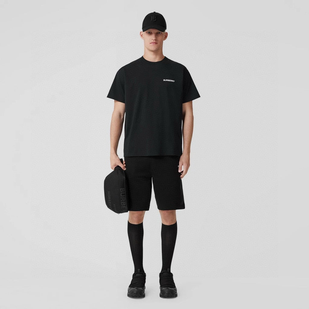 Burberry Men's Summer Monogram Printed Solid Colour Round Neck Cotton Short Sleeve T-Shirt #76665
