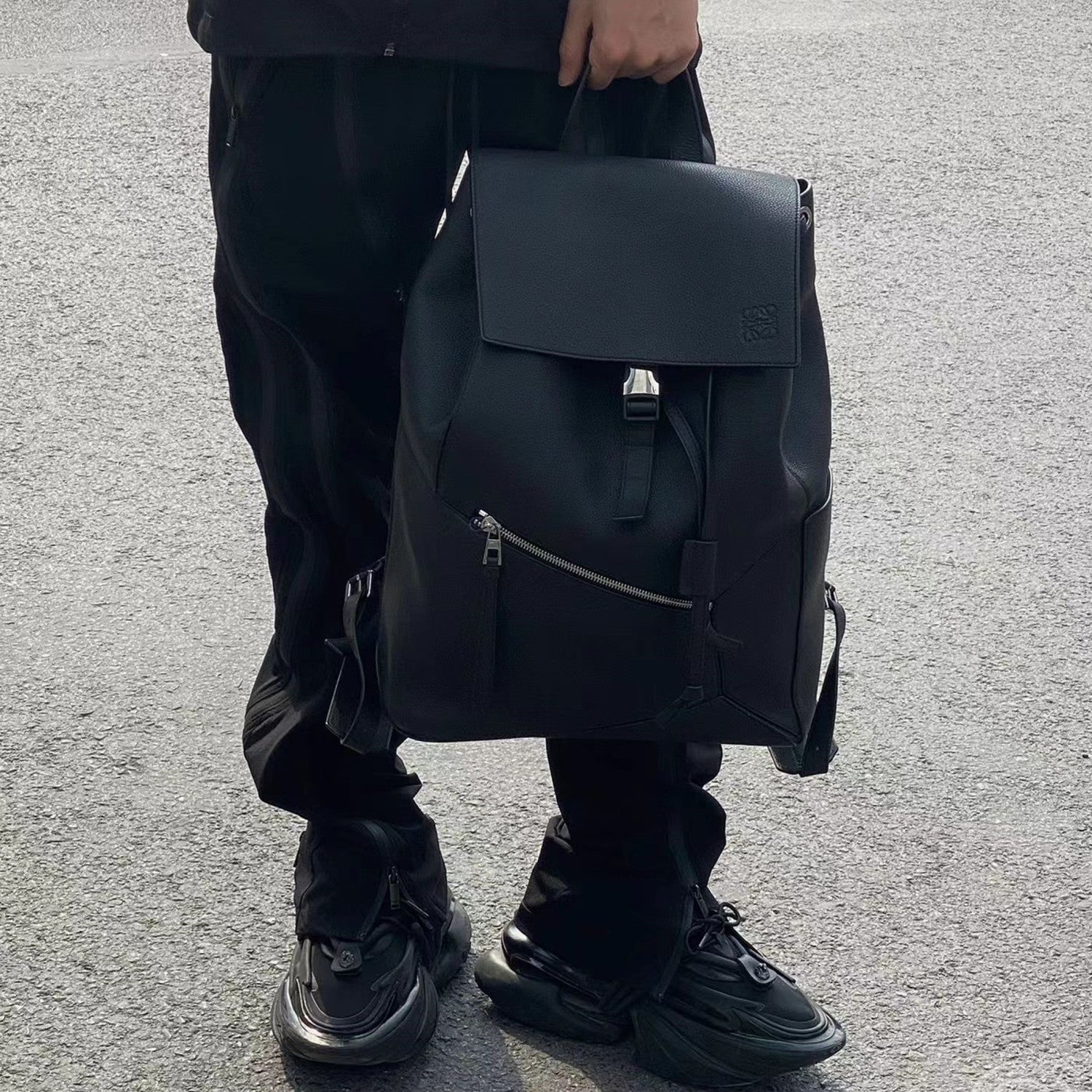 Loewe Jigsaw Backpack Men's Spring And Summer Fashion Luxury Temperament Colour Blocking Shoulder Bag Bags #81371