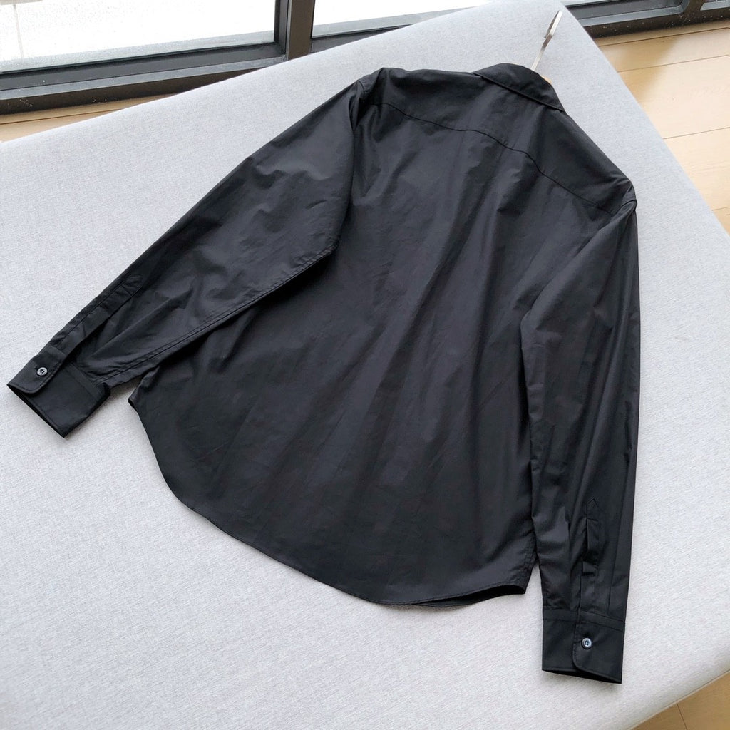 Prada Men's Spring And Autumn Solid Color Recycled Fiber Nylon Single Breasted Long Sleeved Shirt #74639