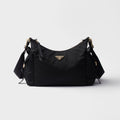 Prada Explore Women's Classic Solid Color Leather Zipper and Flap Pocket Recycled Nylon and Leather Handbag Shoulder Bag Crossbody Bag Bags #78673