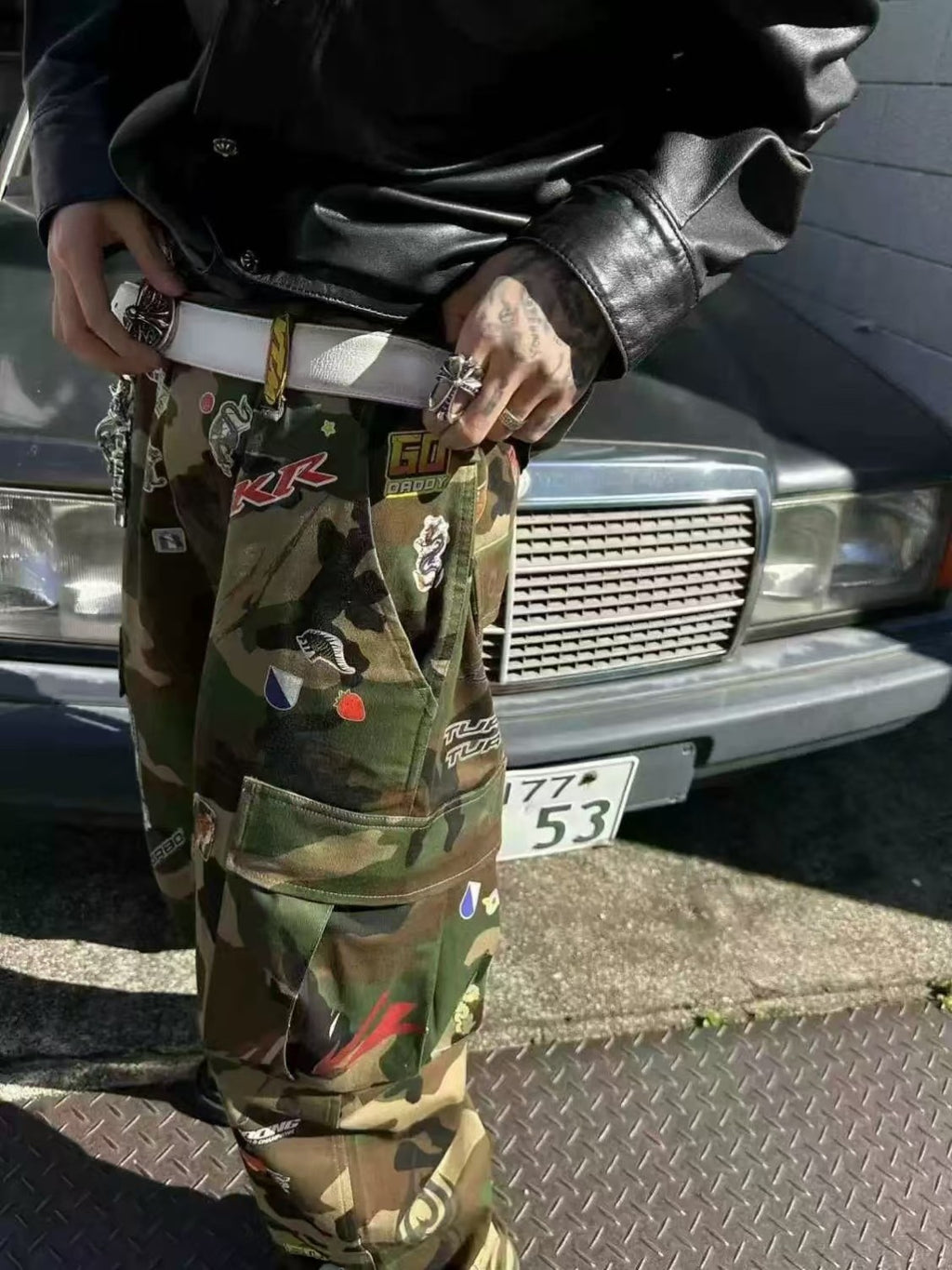 VETEMENTS Opium YVL Style Camouflage Sticker Printed Straight Overalls Playboicarti Same Style #332197