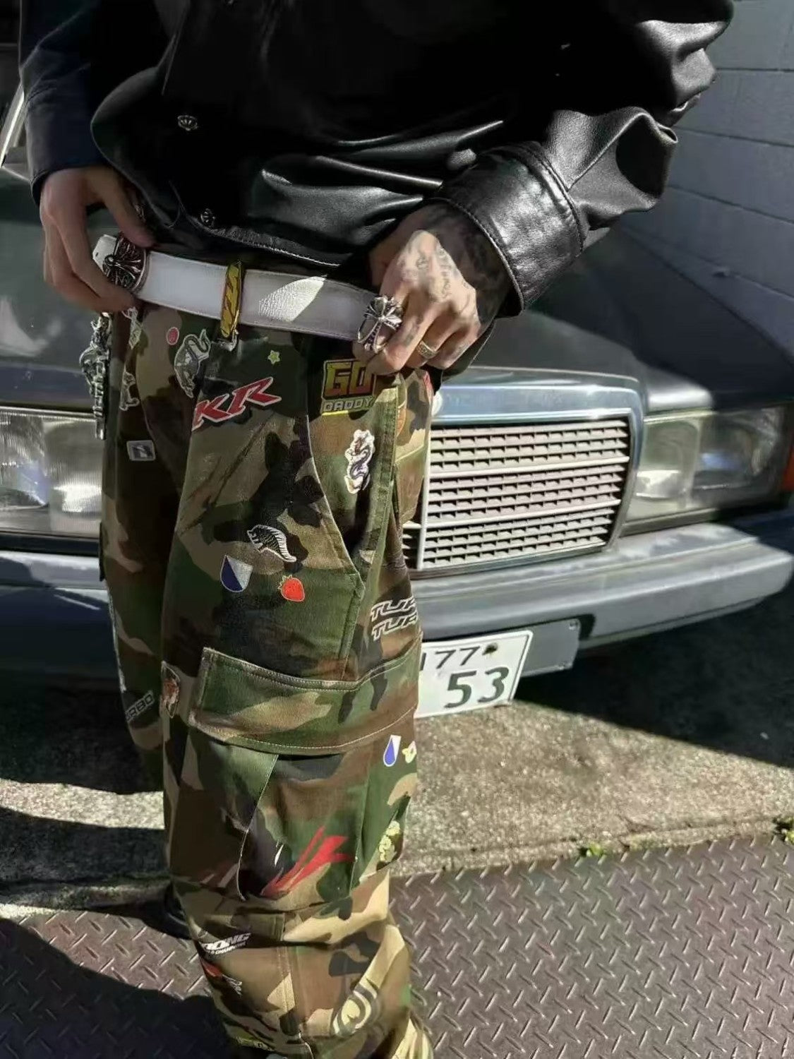 VETEMENTS Opium YVL Style Camouflage Sticker Printed Straight Overalls Playboicarti Same Style #332197