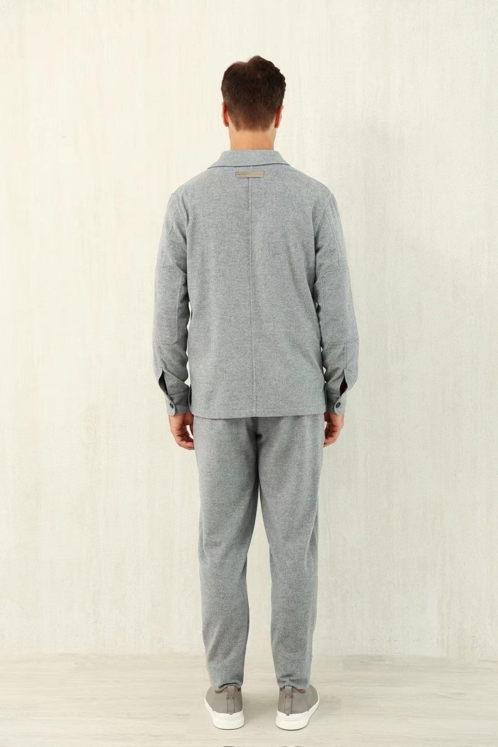 Ermenegildo Zegna Men's Fall/Winter Wool Blend Solid Color Mid-Rise Casual Straight-Leg Drawstring Sweatpants Ngvp #2517