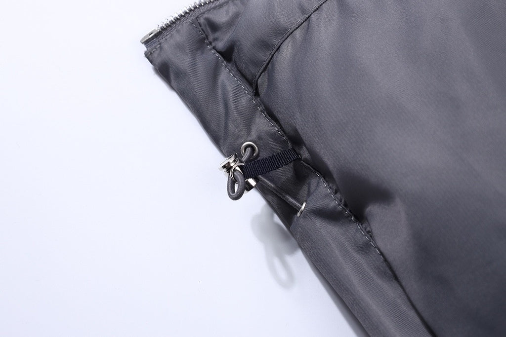 Prada Men's Autumn and Winter Solid Color Hooded Zipper Long Sleeve Puffer Down Jacket #73319