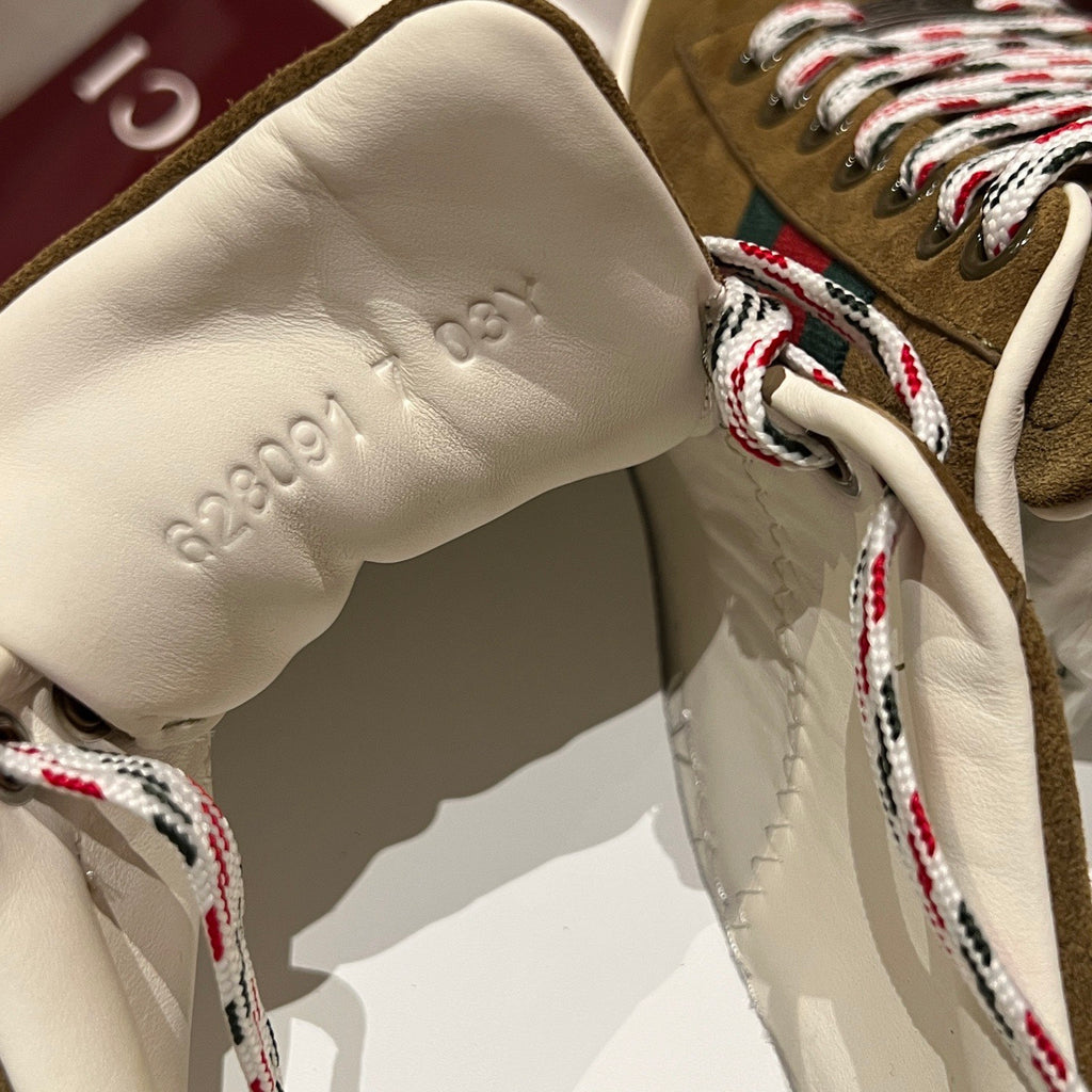 GUCCI Men's Gucci Ace sneaker with Web suede #337178