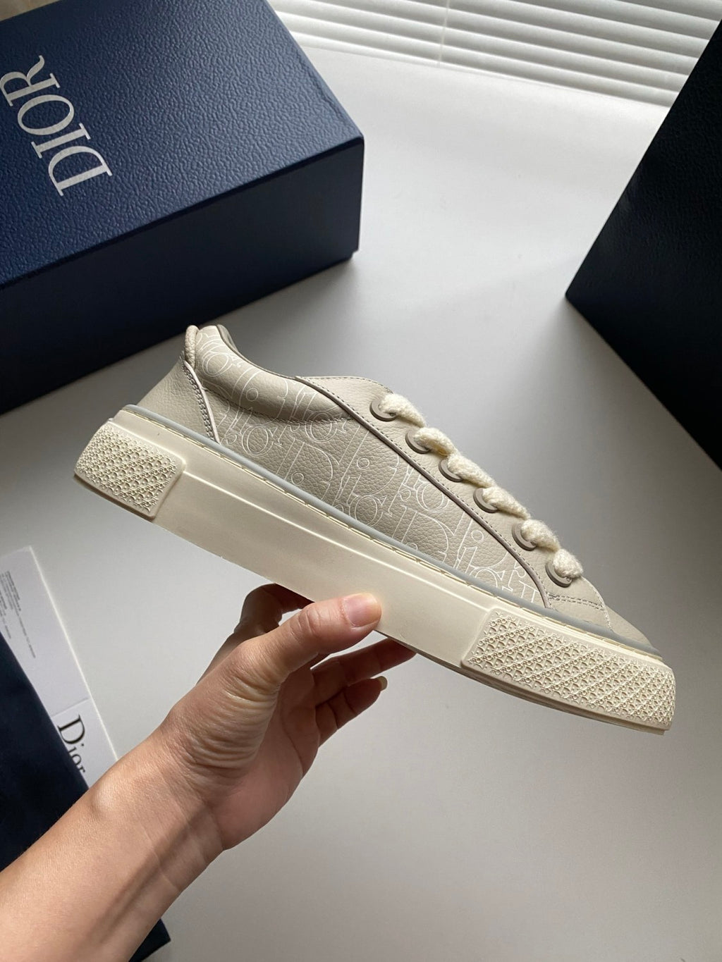 Dior B33 Spin Men's Low Top Lace Up Leather Casual Printed Thick Bottom Height Increasing Sneakers Shoes #77186