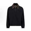 Bottega Veneta Men's Tech Cotton Zipper Woven Leather Collar Spring/Fall Solid Color Zipper Long Sleeve Jacket Ngvp #2367