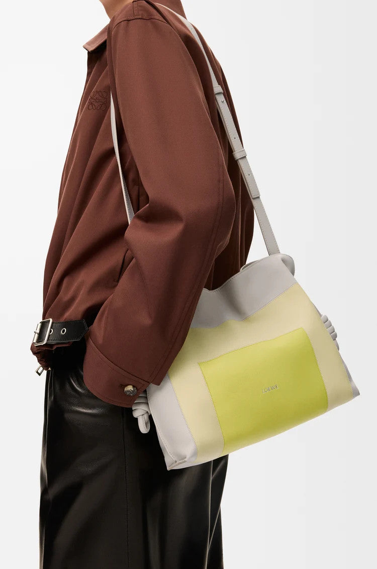 Loewe Medium Napa Leather Flamenco Clutch Loewe X Josef And Anni Albers Collection Fashion-forward Soft-leather Crossbody Bag Lady #195465