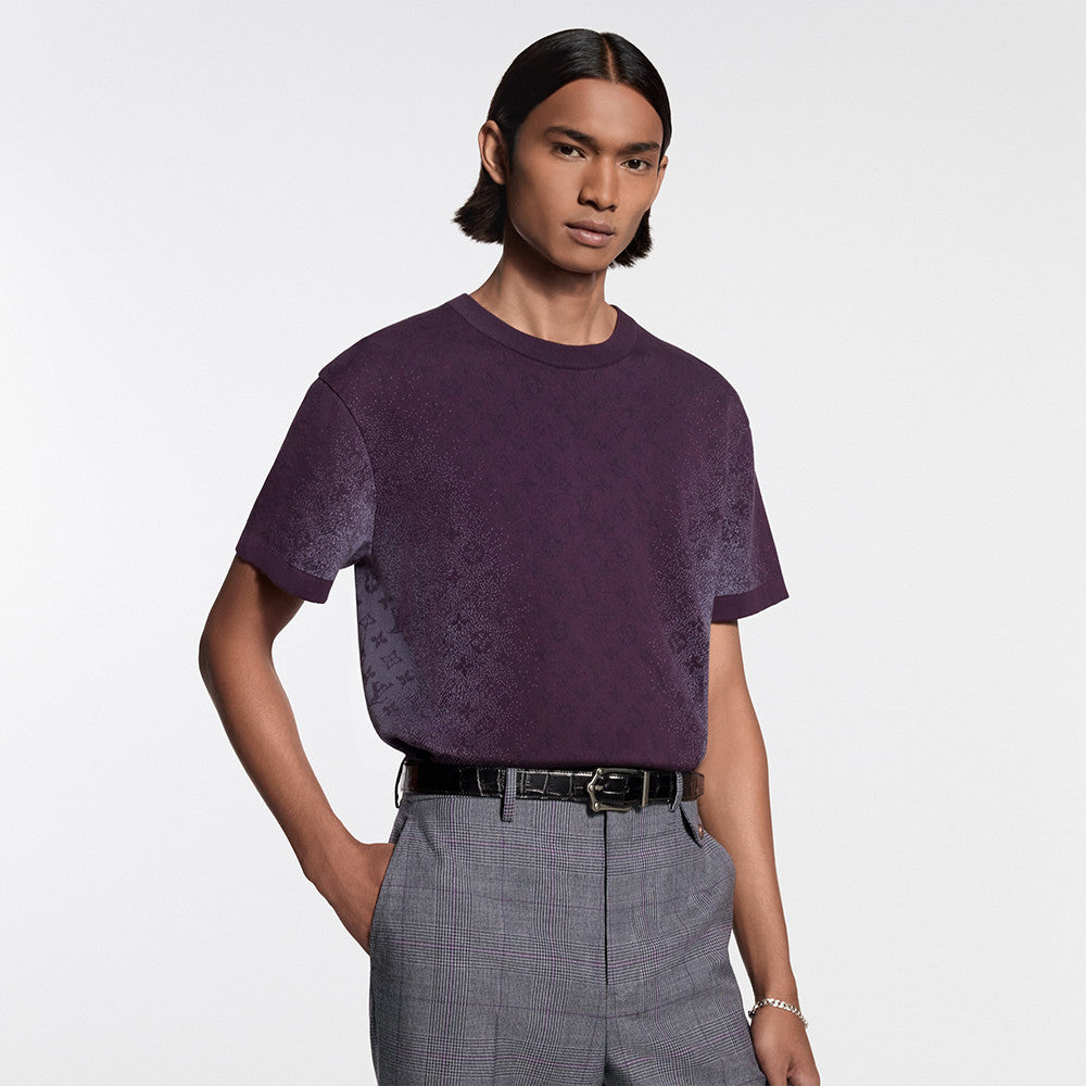 LOUIS VUITTON Monogram Jacquard Short-Sleeved Crewneck #376469