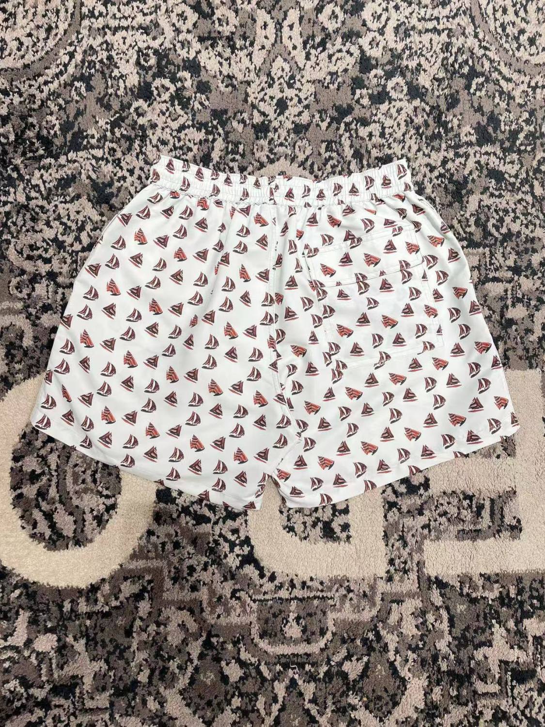 Loro Piana Men's Shorts Nautical Pattern Stretch Drawstring Swim Shorts Fashion Trend Vacation Travel Shorts Ngvp #1731