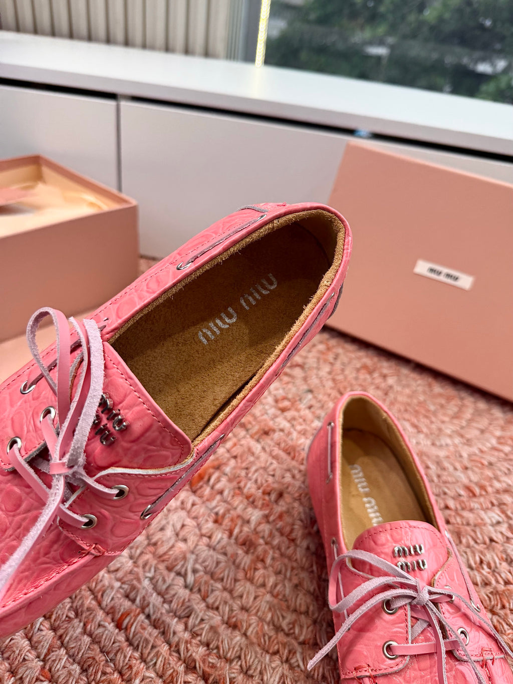 MiuMiu Mesh Mary Jane Shoes #383824