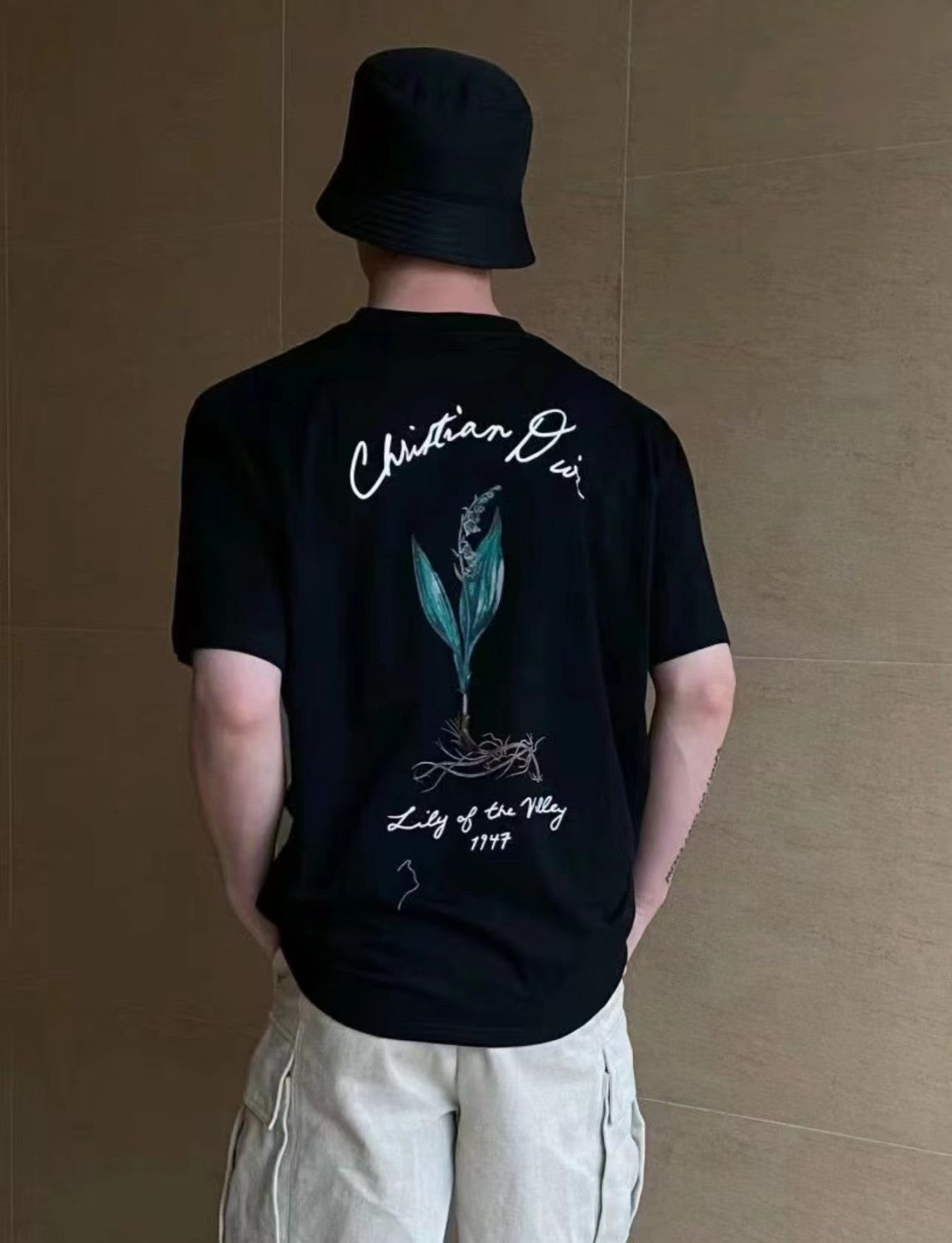 Dior Men's Summer Letter Logo Solid Colour Round Neck Cotton Short Sleeve T-Shirt #99457