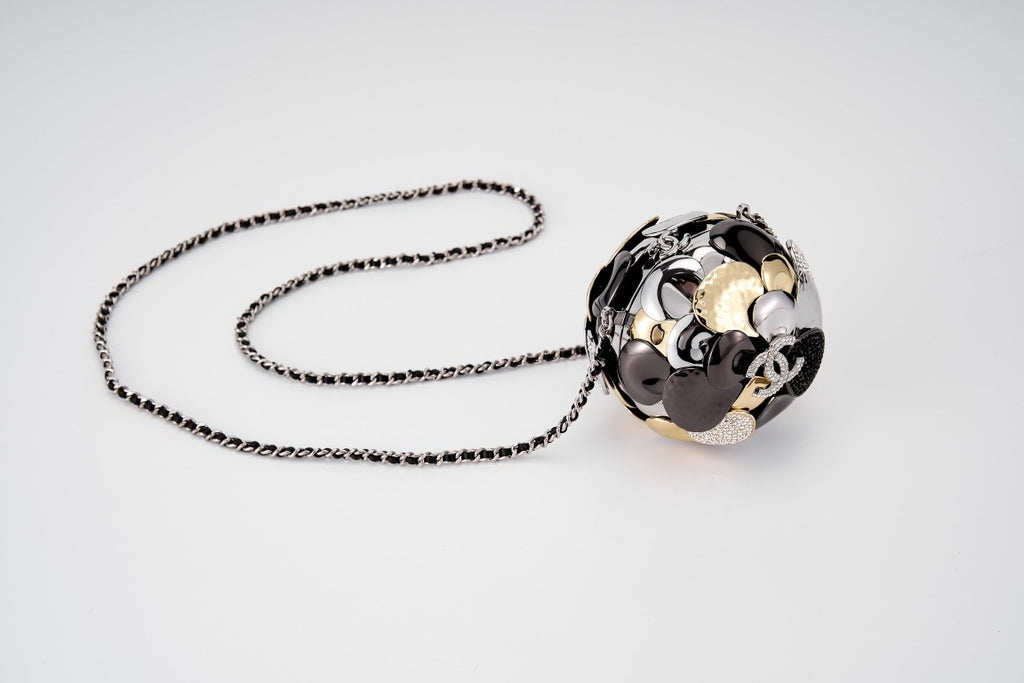 Chanel Collector's Series Camellia Ball Evening Clutch A Exquisite And Sophisticated Work Of Art Handcrafted From Solid Brass Bags Bag #195670