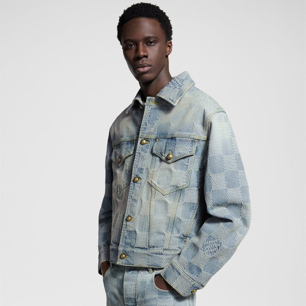 Louis Vuitton Damier Classic Denim Jacket Pants #375744
