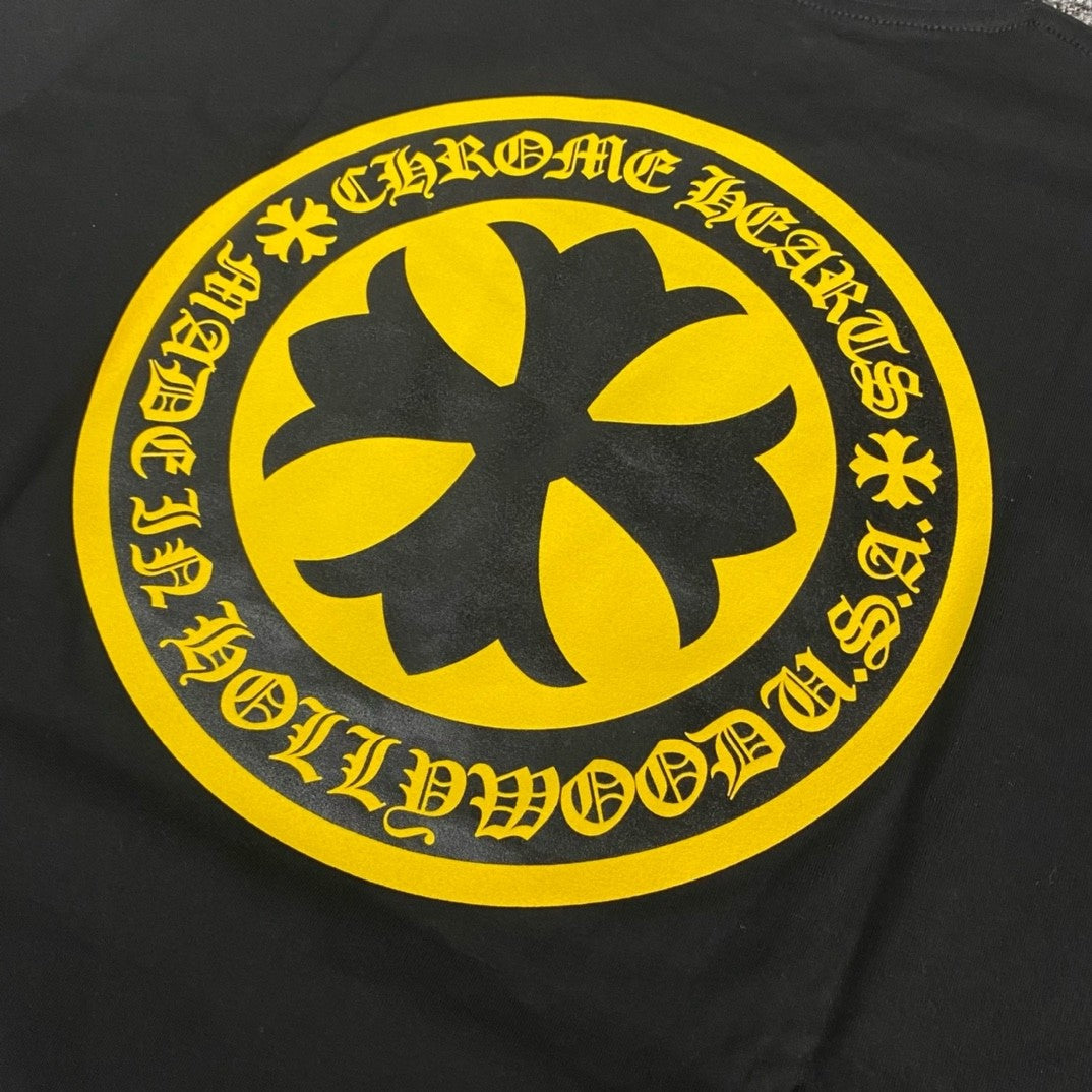 Chrome Hearts Men's and Women's Summer Sanskrit Letter Round Neck Cotton Short Sleeve T-shirt #72416