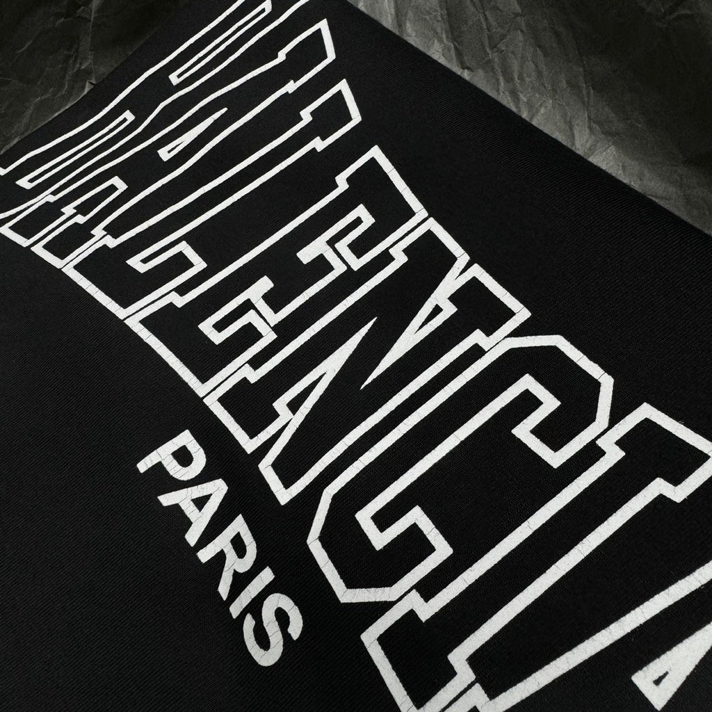 Balenciaga Men's Summer Solid Color Letter Logo Print Round Neck Regular Fit Short Sleeve T-Shirt #74219