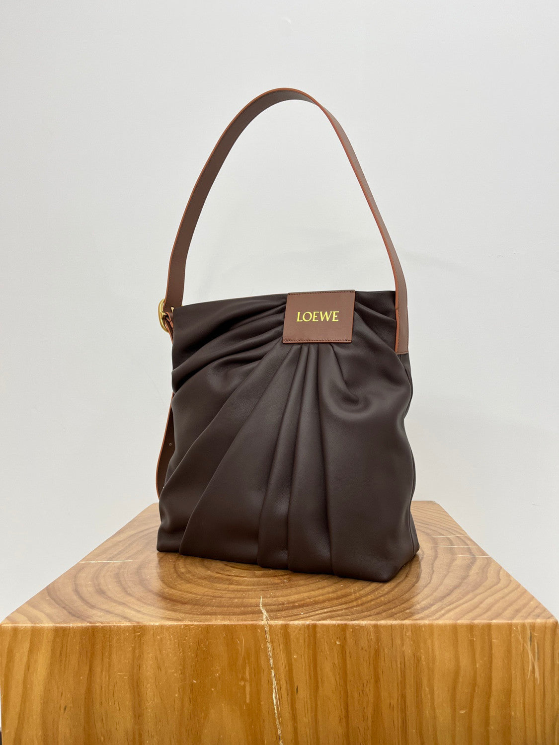 Loewe Draped Tote in Mellow Nappa Lambskin Black #336454
