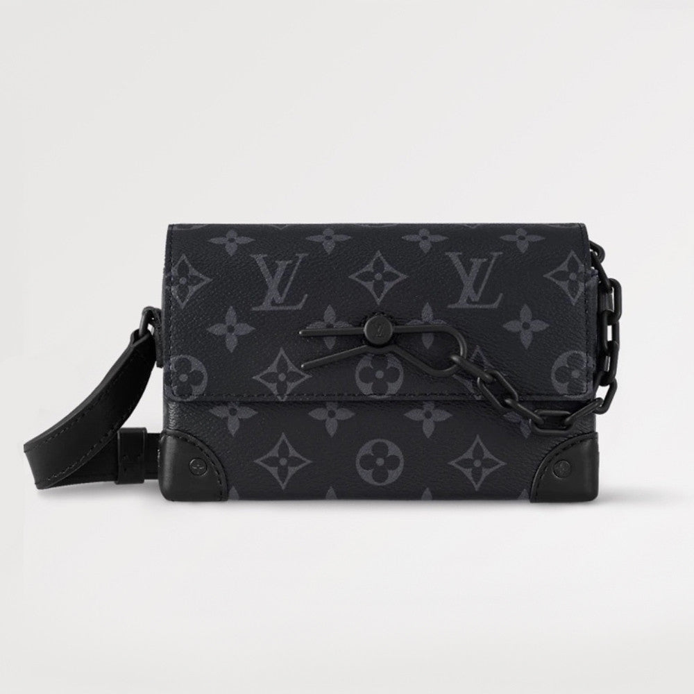Louis Vuitton Lv Mini Box Bag Steamer Mini Handbag. Monogram Eclipse Canvas Chain Shoulder Bag Fashionable Casual Men's Crossbody Male Bag M81783 #195921