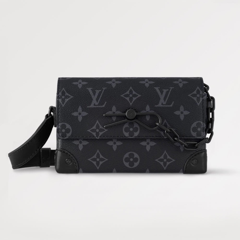 Louis Vuitton Lv Mini Box Bag Steamer Mini Handbag. Monogram Eclipse Canvas Chain Shoulder Bag Fashionable Casual Men's Crossbody Male Bag M81783 #195921