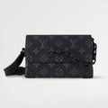 Louis Vuitton Lv Mini Box Bag Steamer Mini Handbag. Monogram Eclipse Canvas Chain Shoulder Bag Fashionable Casual Men's Crossbody Male Bag M81783 #195921