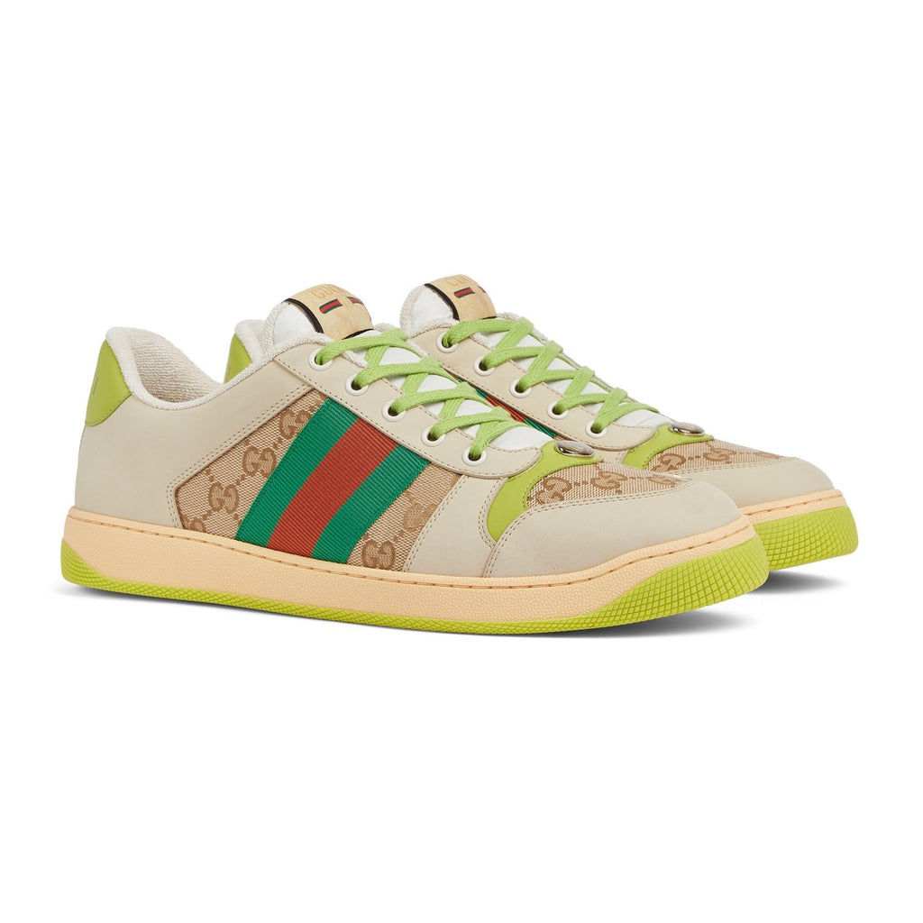 Gucci Screener Men's and Women's Fashion Casual Round-Toe Lace-Up Classic Print Low-Top Sneakers #78429