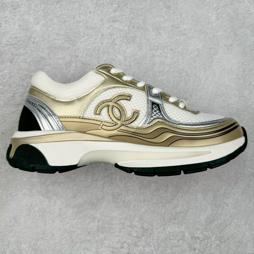 Chanel Women's Early Spring Vacation Clash Breathable Mesh Fashion Sneakers Trendy Logo Strappy Casual Shoes Sole Thickness:3.5cm #81435