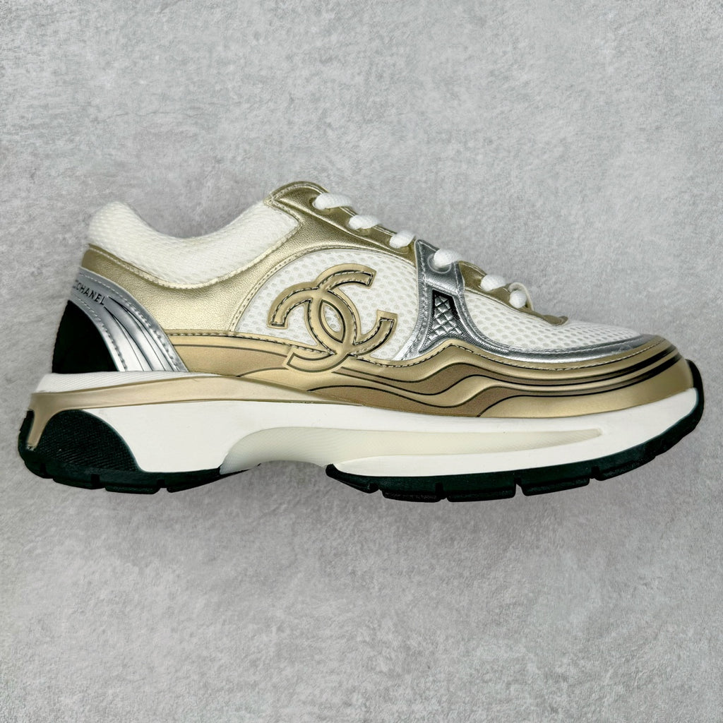 Chanel Women's Early Spring Vacation Clash Breathable Mesh Fashion Sneakers Trendy Logo Strappy Casual Shoes Sole Thickness:3.5cm #81435
