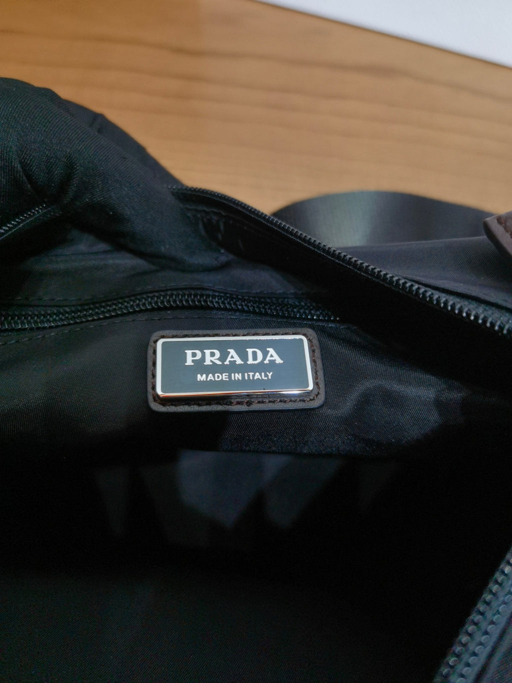 PRADA Black Prada Speedrock Re-nylon Leather Shoulder Bag #334216