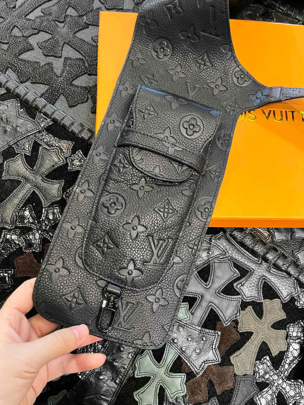 Louis Vuitton Leather Printed Vest With Accessories #22172