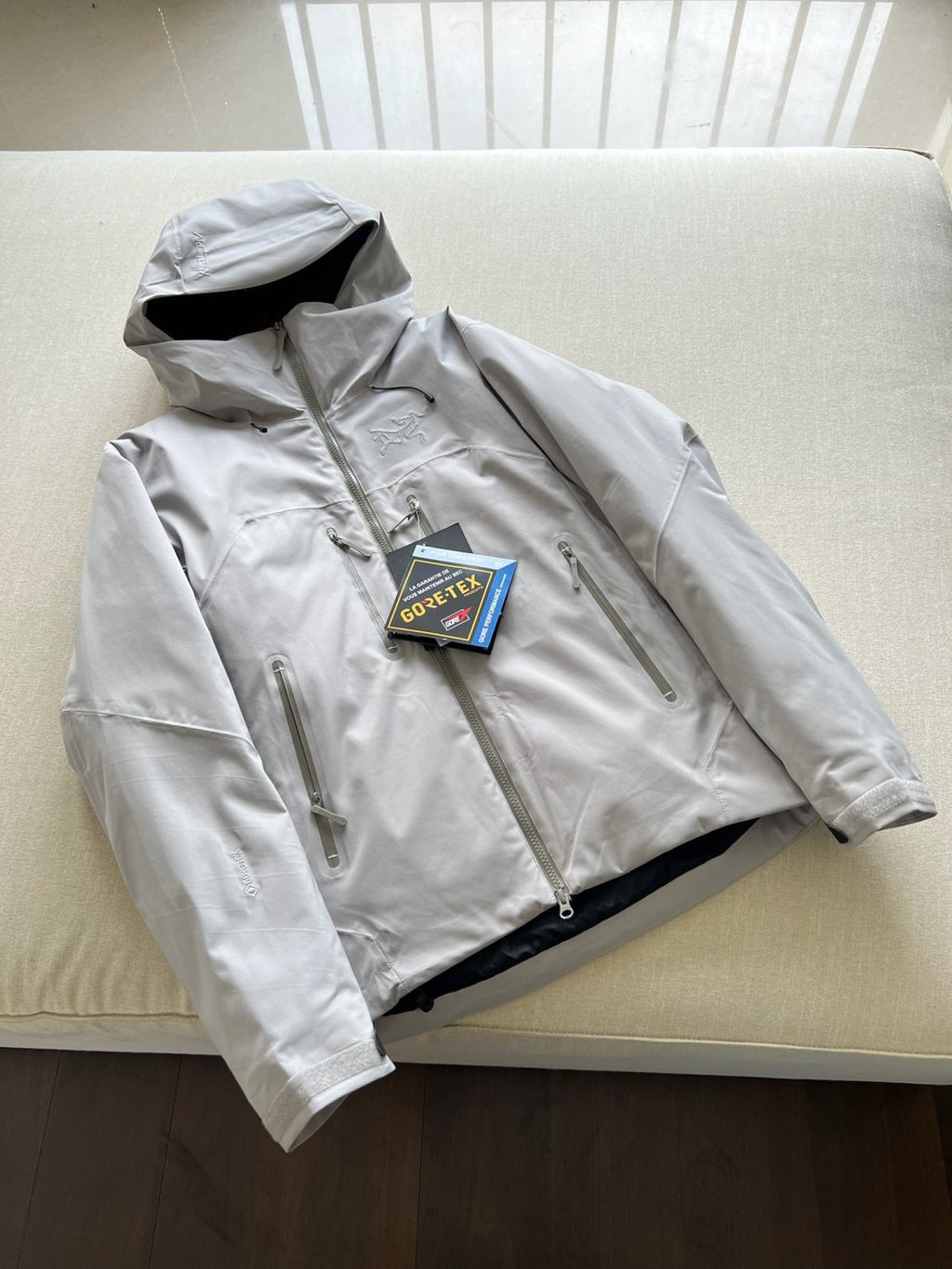 Arcteryx Autumn And Winter Solid Color Zipper Waterproof Windproof Long-Sleeved Hooded Jacket #74673