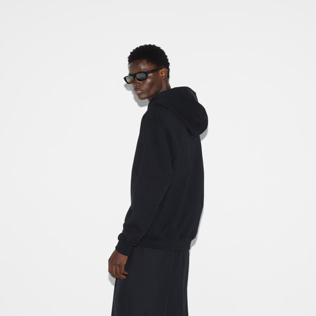 Gucci Cotton Jersey Hooded Sweatshirt Men'S Spring Autumn Fashion Pullover Hoodie Black Logo Print Hooded Sweatshirt #81152