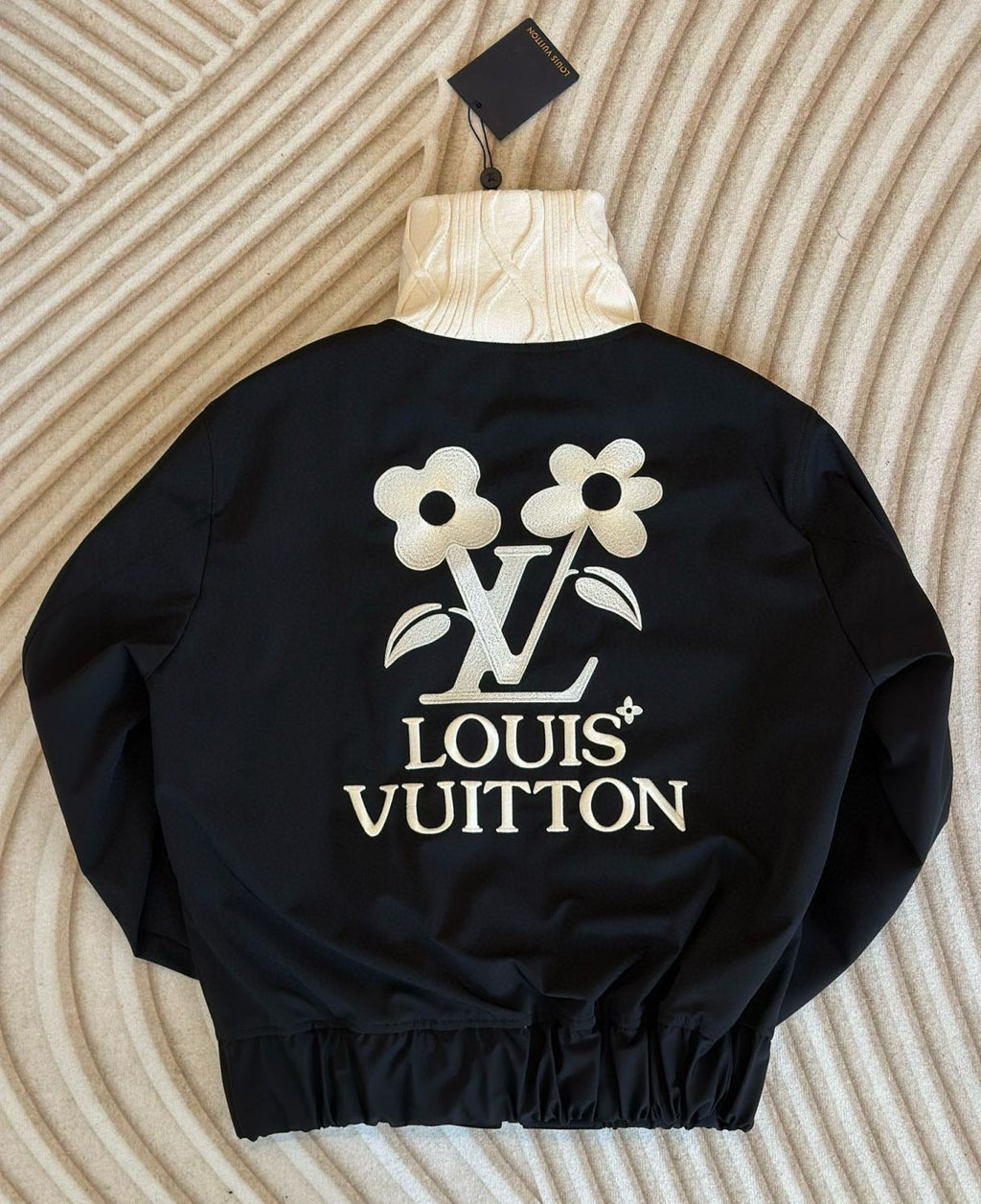 Louis Vuitton Men's Spring and Autumn Color Blocking Logo Embroidery High Collar Zipper Long Sleeve Jacket #72669