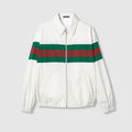 Gucci Men's Spring and Autumn GG Printed Cotton Colorful Webbing Standing Collar Zipper Casual Long Sleeve Sports Jacket #99962