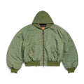 Balenciaga Men's Women's Solid Color Hooded Aviator Jacket Logo Zipper Long Sleeve Jacket #74564