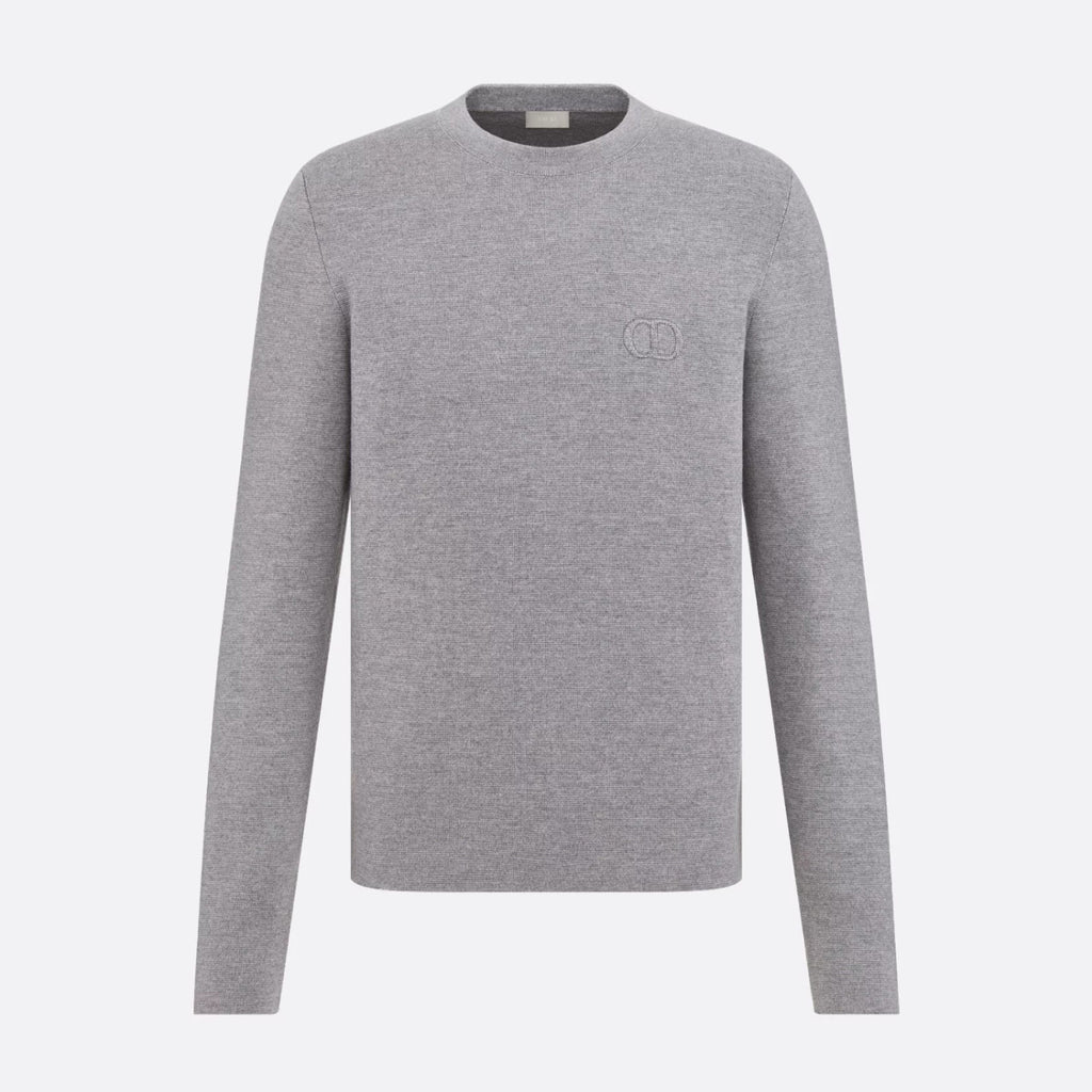 Dior Men's Spring and Autumn Solid Color Round Neck Cotton Wool Long Sleeve Sweater #75515