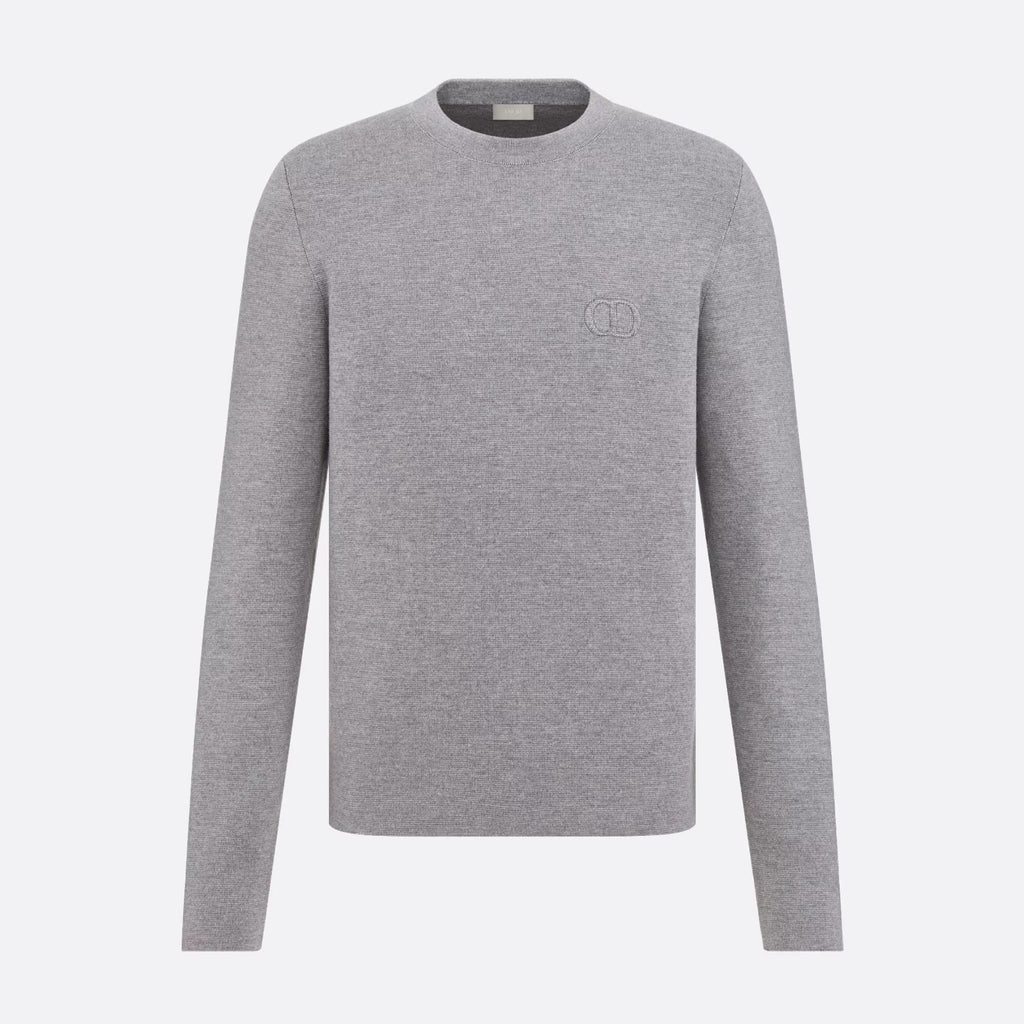 Dior Men's Spring and Autumn Solid Color Round Neck Cotton Wool Long Sleeve Sweater #75515
