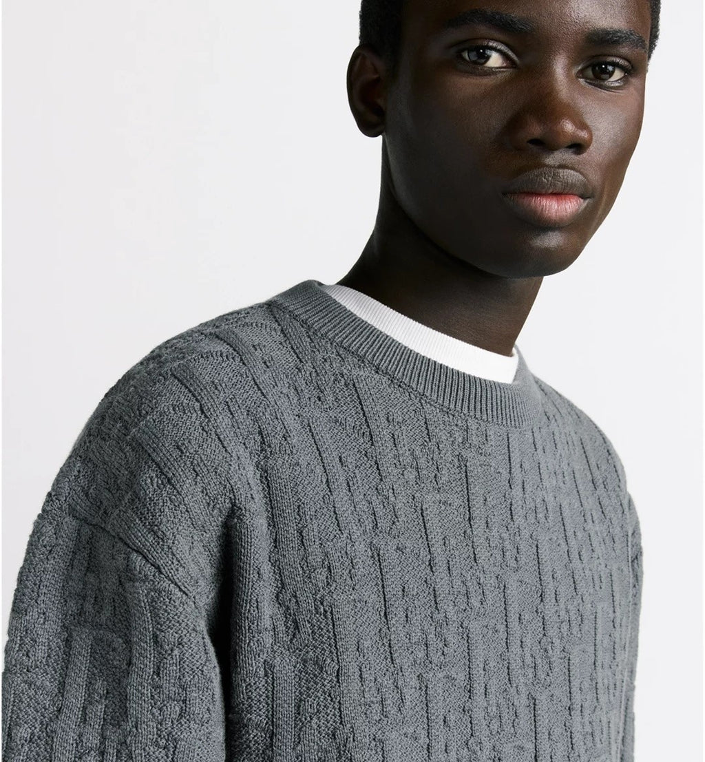 Dior Men's Fall/Winter Fashion Casual Crewneck Pullover Solid Jacquard Sweater #79314