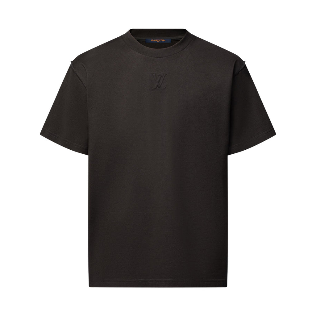 Louis Vuitton Men's Summer Solid Color Embroidered Logo Round Neck Cotton Short Sleeve T-Shirt #74122
