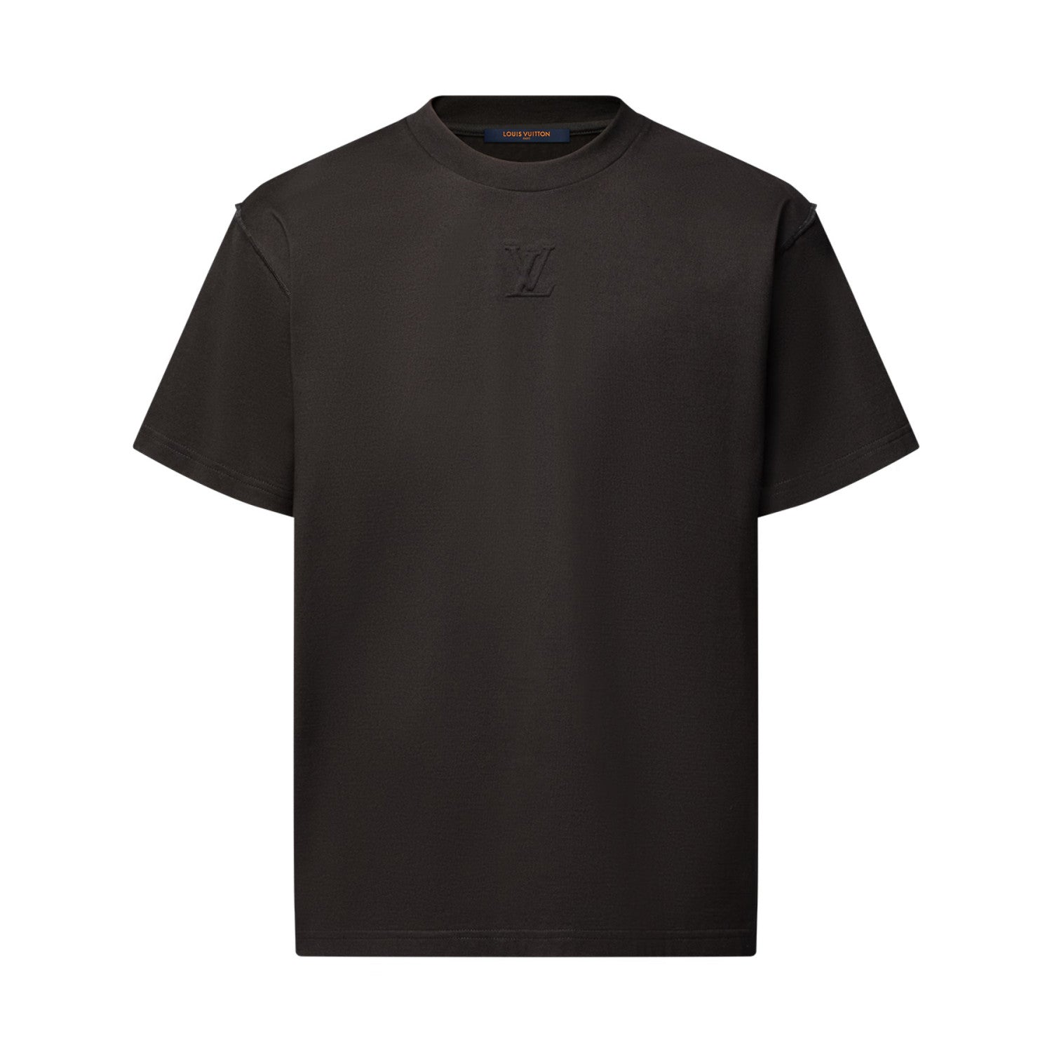 Louis Vuitton Men's Summer Solid Color Embroidered Logo Round Neck Cotton Short Sleeve T-Shirt #74122