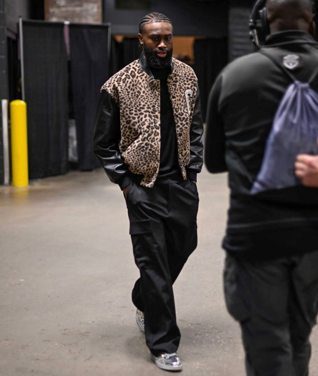 Celine Crystal-Embellished Leopard-Print Bomber Jacket #336558