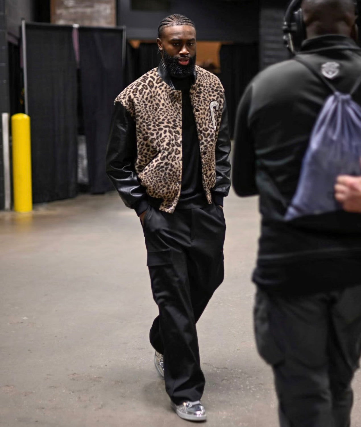 Celine Crystal-Embellished Leopard-Print Bomber Jacket #336558