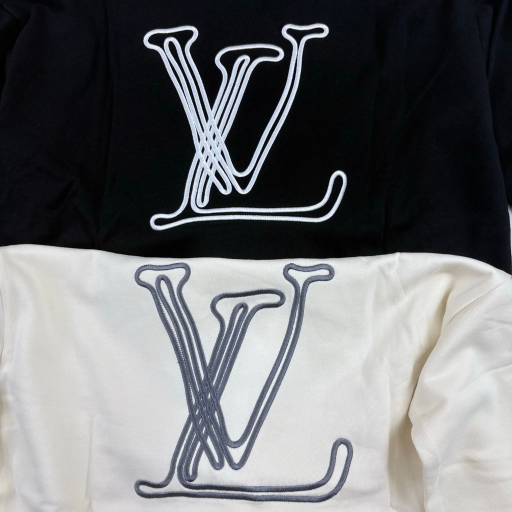 Louis Vuitton Men's And Women's Spring/Fall Fashion Casual Solid Color Cotton Knit Hoodie With Logo Embroidery Sweatshirt #78567