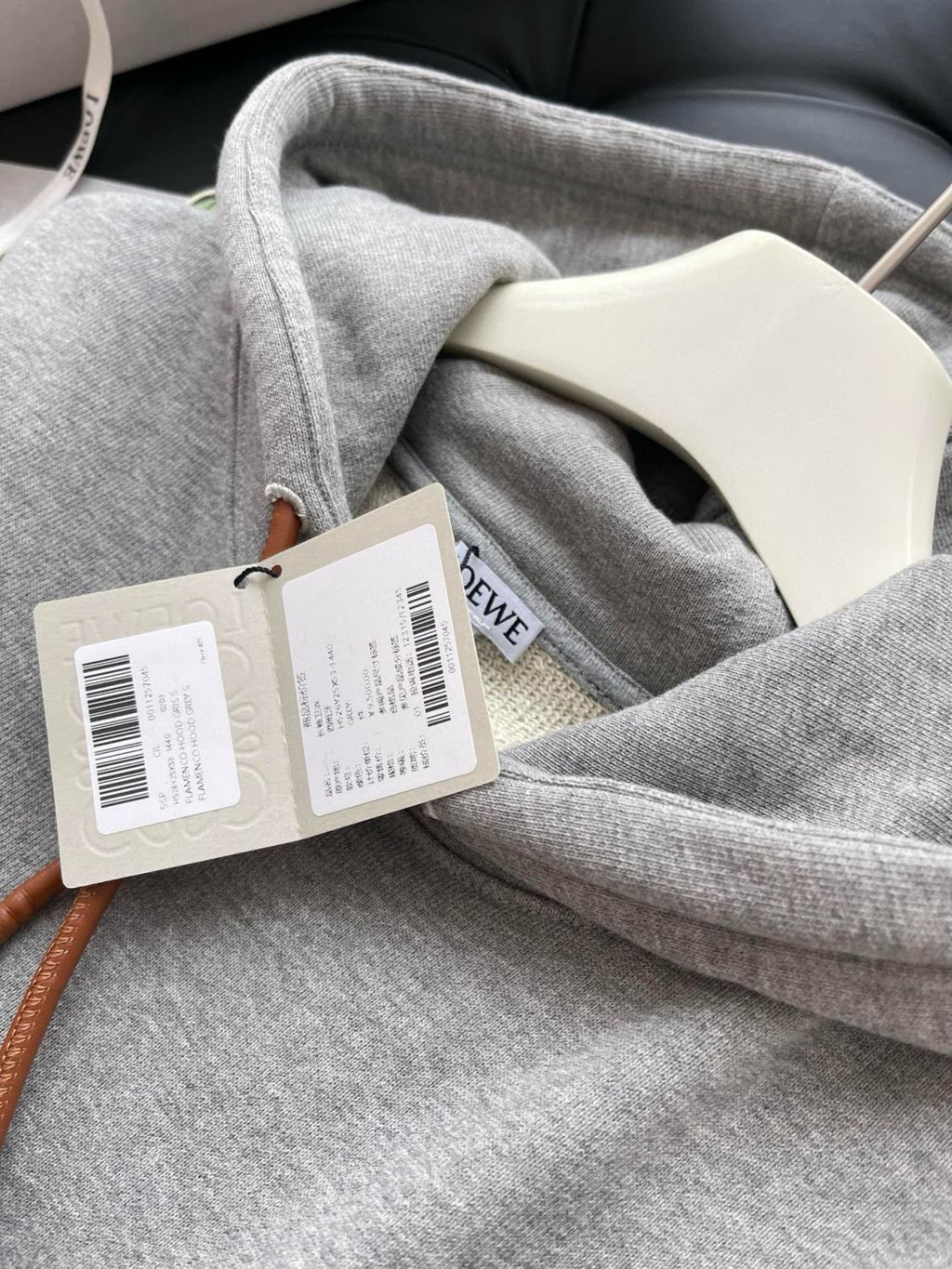 Loewe Men's Logo Embroidery Spring And Autumn Cotton Loose Solid Color Long Sleeve Pullover Hooded Drawstring Sweatshirt  #71813