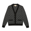 Gucci Men's Spring And Fall Letter Print Single Breasted V-neck Wool Long Sleeved Knit Sweater Jacket #73613