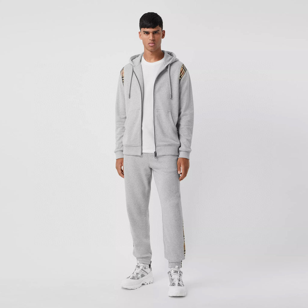 Burberry Zip Sport Hooded Sweatshirt Grey #96111