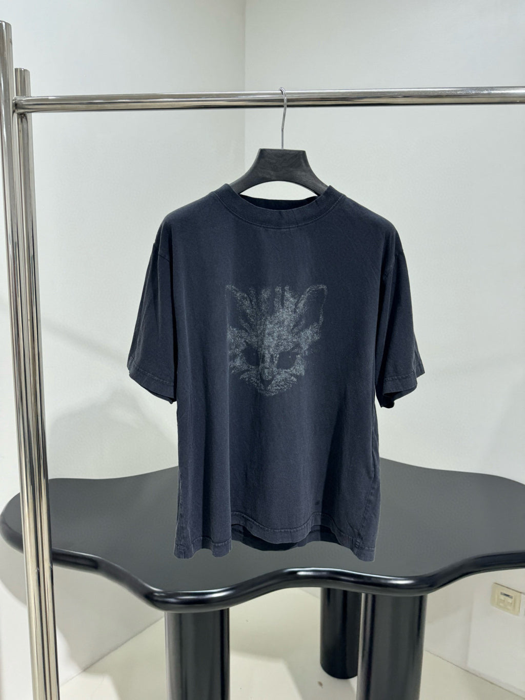 Balenciaga Men's Women's  Winter New Kittycat Medium Fit T-shirt Spring Summer Fashion Black And White Printed Round Neck Short Sleeve Casual T-shirt Ngvp #2487