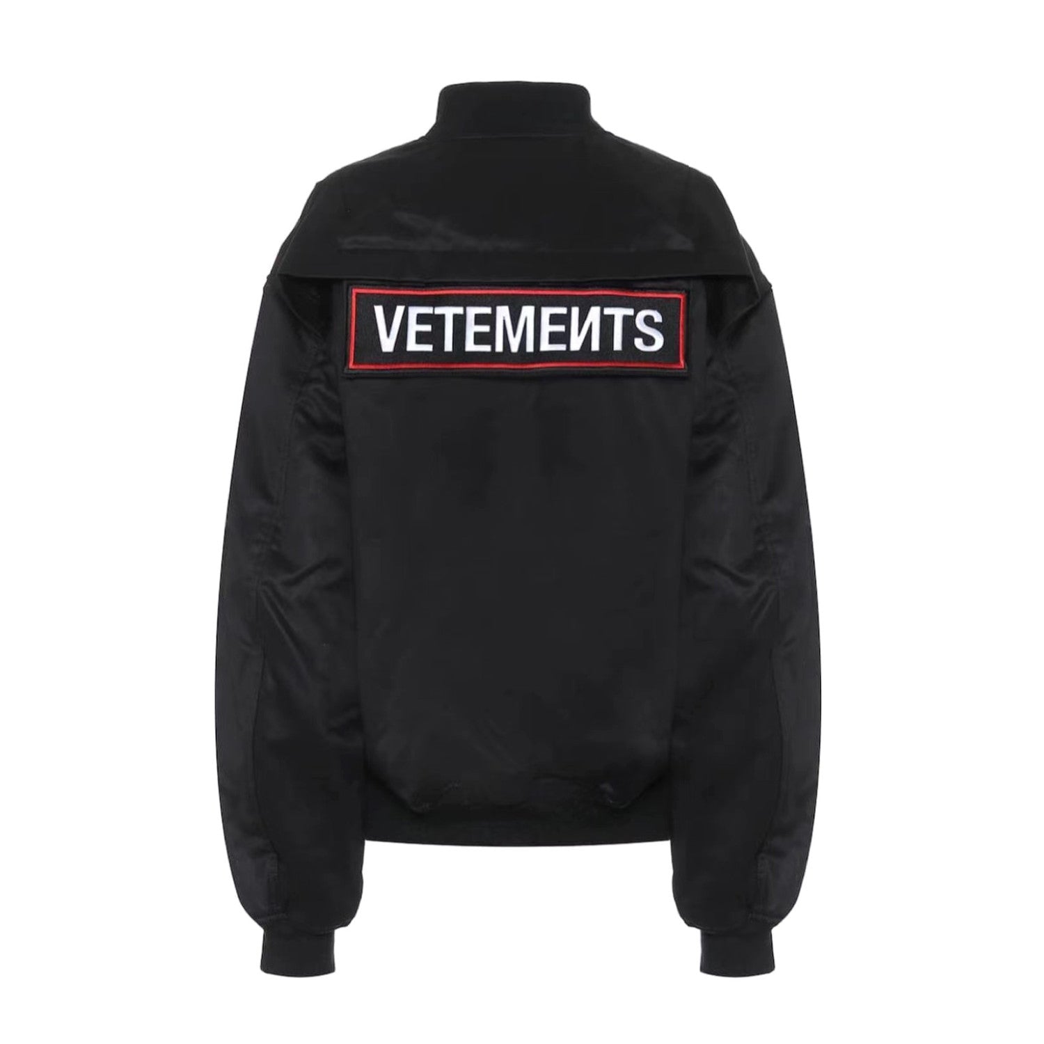 Vetements Men's Autumn and Winter Solid Color Embroidered Letter Label Zipper Long Sleeve Cotton Jacket #74251