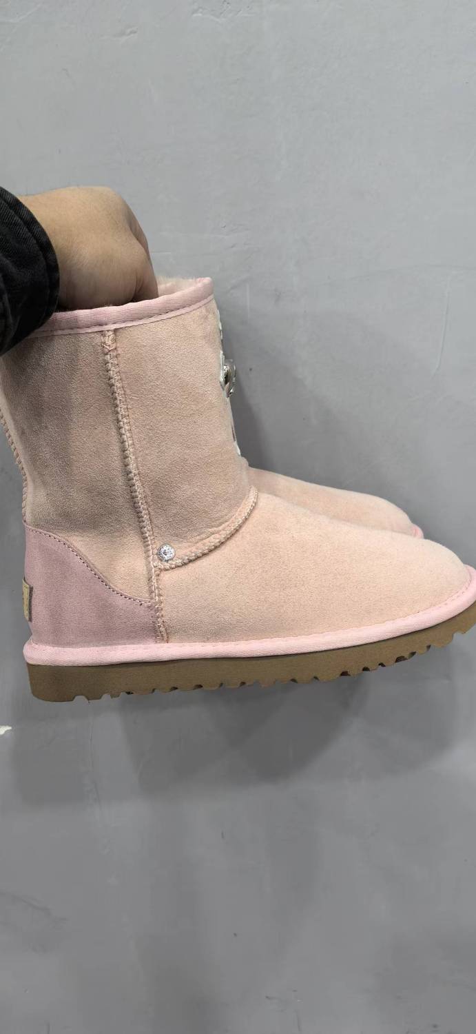 Chrome Hearts Winter New Winter Snow Boots For Men And Women Mid-tube Boots Cross-cotton Shoes Fashionable And Trendy Casual Warm Pink Boots  #195122