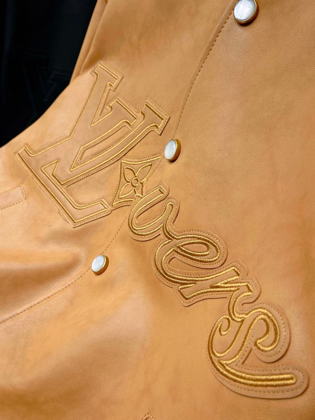 Louis Vuitton Men's Spring And Autumn Solid Color Logo Jacquard Single Breasted Casual Long Sleeved Jacket #73228